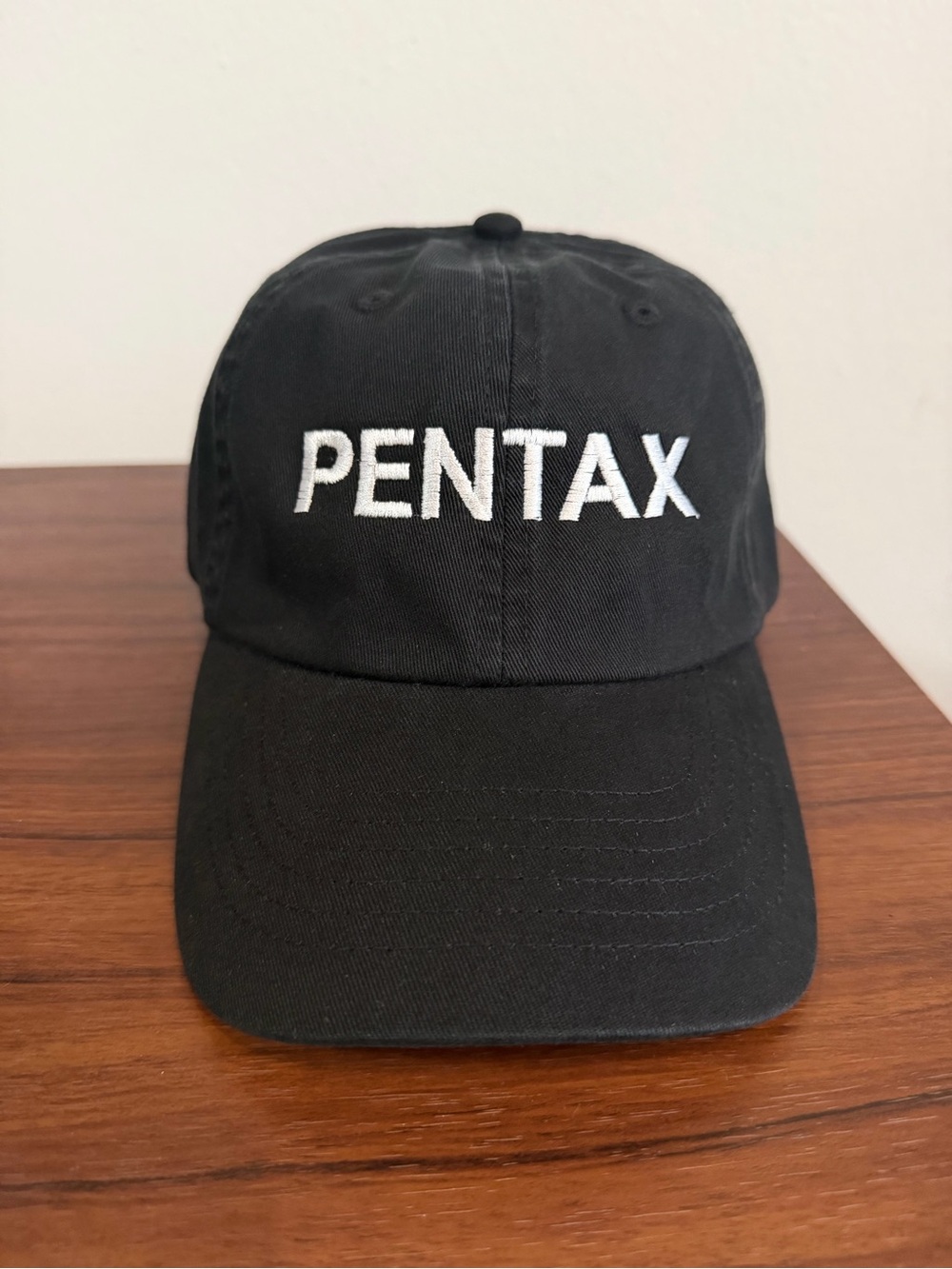 Pentax Cameras Black Cap with White Logo